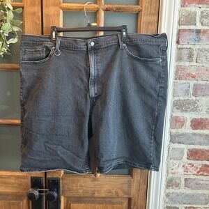 Levi Strauss Signature Classic Denim Shorts Black Mens Size 44 Biker
